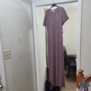 LuLaRoe Heathered Purple Maxi Dress